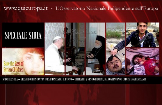 Crimes against Humanity - Syria - Papa Francesco meet Gregorious III