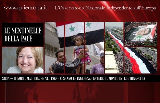 Syria Free - Nobel Price for Peace, Maguire