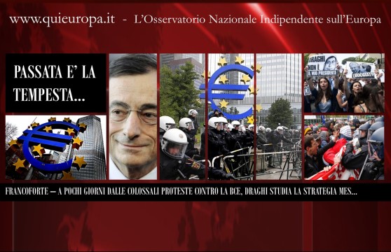 Mario Draghi - EBC Protest
