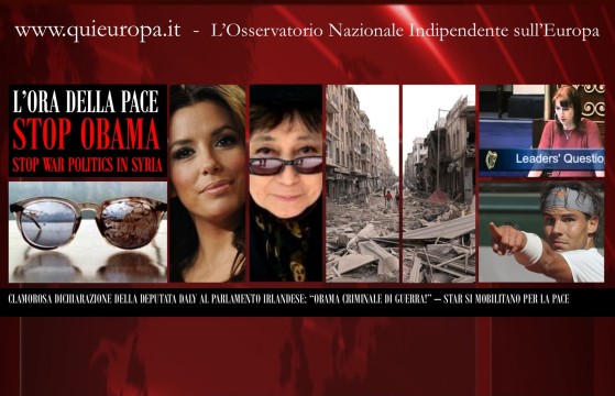 Mobilitation For Peace - Ireland Clare Daly - Eva Longoria - star latine