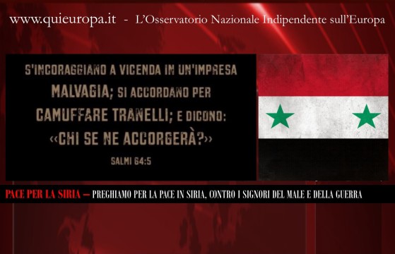 PACE PER LA SIRIA