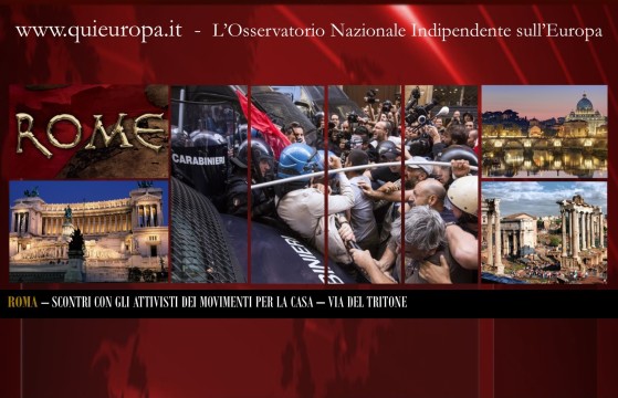 ROMA - SCONTRO DEGLI ATTIVISTI MOVIMENTI PER LA CASA