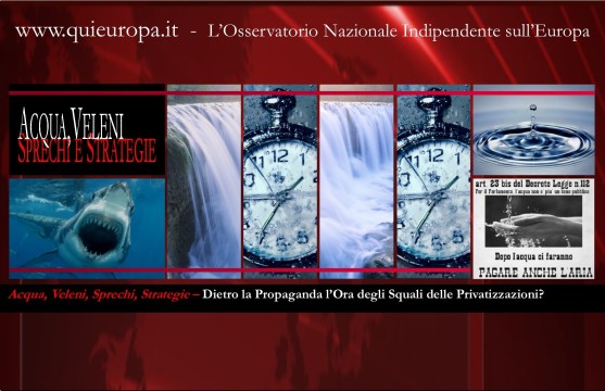 acqua pubblica, sprechi e strategie - squali privatizzazioni