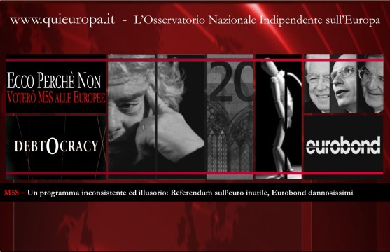 Movimento 5 stelle - Elezioni europee 2014 - Eurobond - Euro