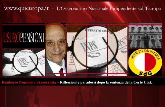 pensioni - sentenza corte costituzionale