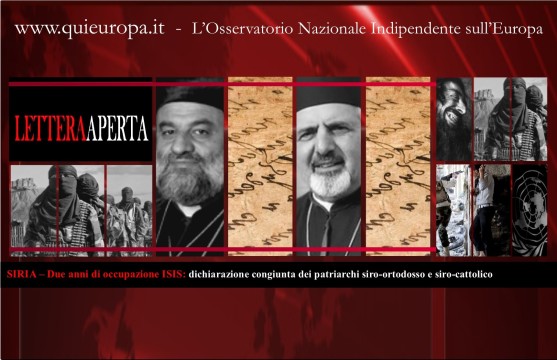 SIRIA – Due anni di occupazione ISISV - dichiarazione congiunta dei patriarchi